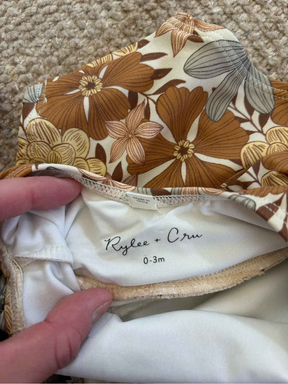 Rylee + Cru Floral Swimsuit with Ruffles